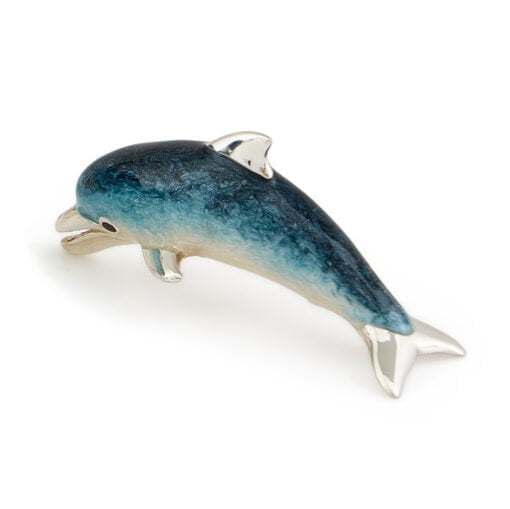 Saturno Silver with Enamel Dolphin Figurine's - Image 4