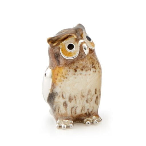 Saturno Sterling Silver with Enamel Owl Figurines - Image 4