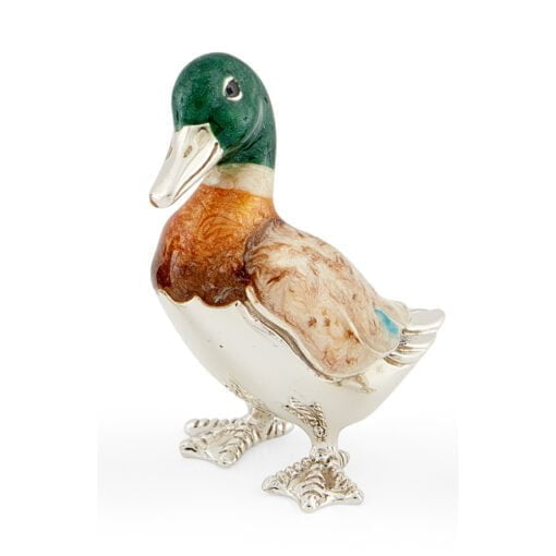 Saturno Sterling Silver with Enamel Standing Green Duck Figurines - Image 2