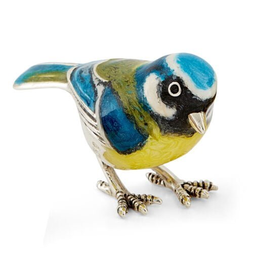 Saturno Sterling Silver with Enamel Blue Tit Figurines - Image 2