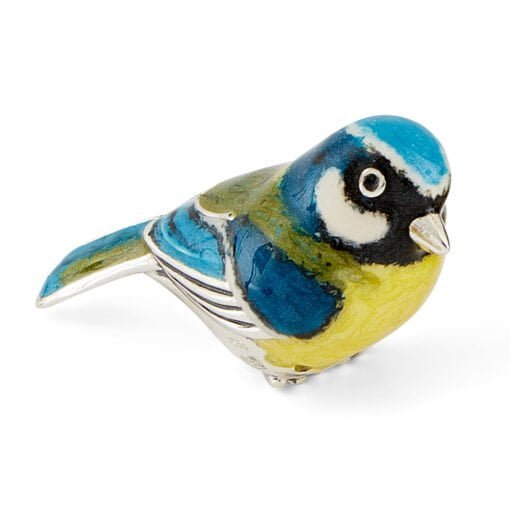Saturno Sterling Silver with Enamel Blue Tit Figurines - Image 4