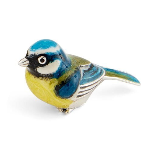 Saturno Sterling Silver with Enamel Blue Tit Figurines - Image 5