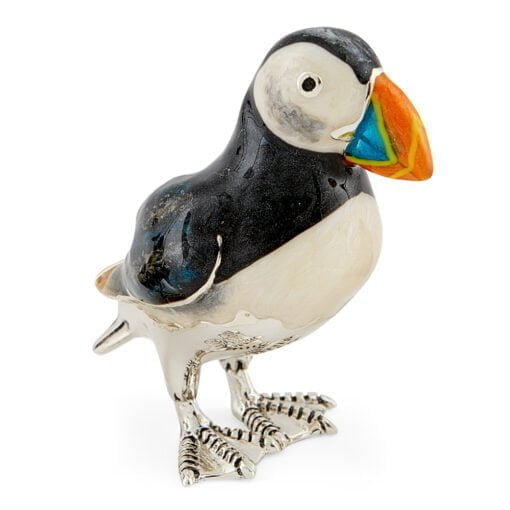 Saturno Sterling Silver with Enamel Puffin Figurines - Image 2