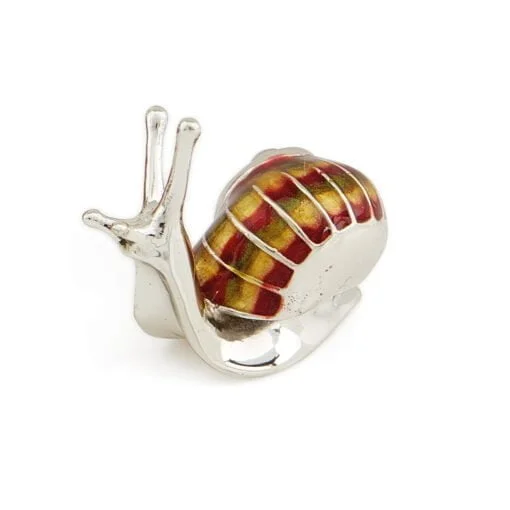 Saturno Sterling Silver with Enamel Snail Figurine - Image 4