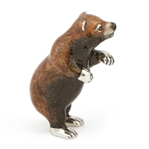 Saturno Sterling Silver with Enamel Grizzly Bear Figurines - Image 3