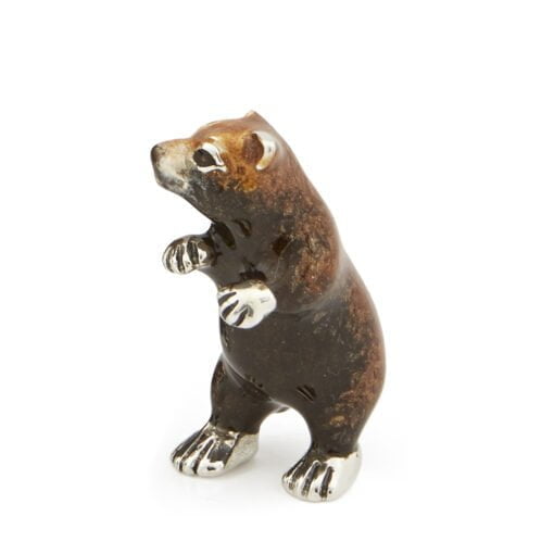 Saturno Sterling Silver with Enamel Grizzly Bear Figurines - Image 4