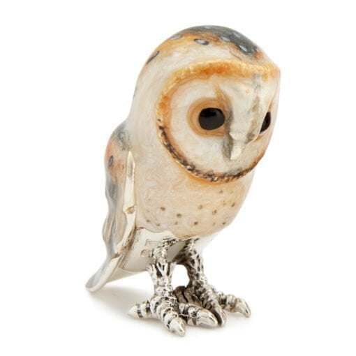 Saturno Sterling Silver with Enamel Barn Owl Figurines - Image 2