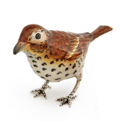 Saturno Sterling Silver with Enamel Thrush Figurines - Image 2