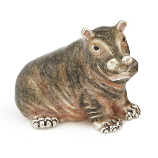Saturno Sterling Silver with Enamel Hippopotamus Figurines - Image 3