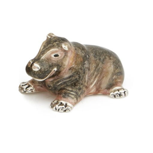 Saturno Sterling Silver with Enamel Hippopotamus Figurines - Image 4