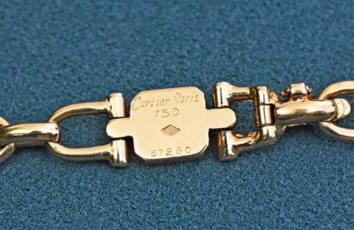 Cartier Yellow Gold Panel Necklace - Image 2