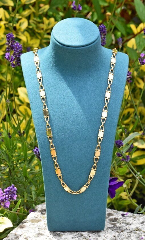 Cartier Yellow Gold Panel Necklace