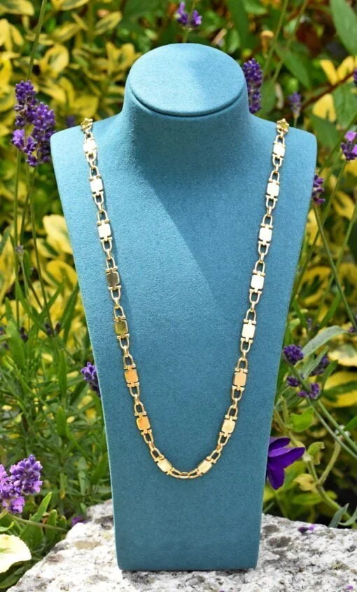 Cartier Yellow Gold Panel Necklace