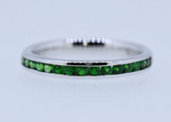 white gold half eternity ring