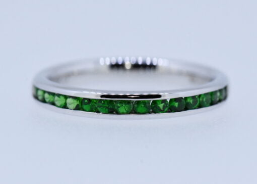 white gold half eternity ring