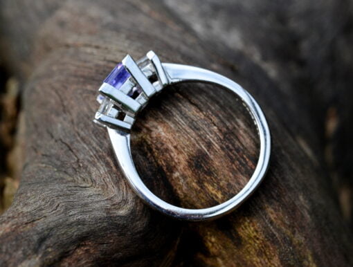 Tanzanite Diamond Three Stone Ring - Image 3