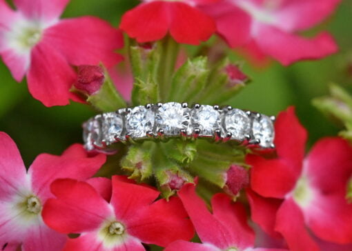 Diamond Set Half Hoop Ring - Image 4