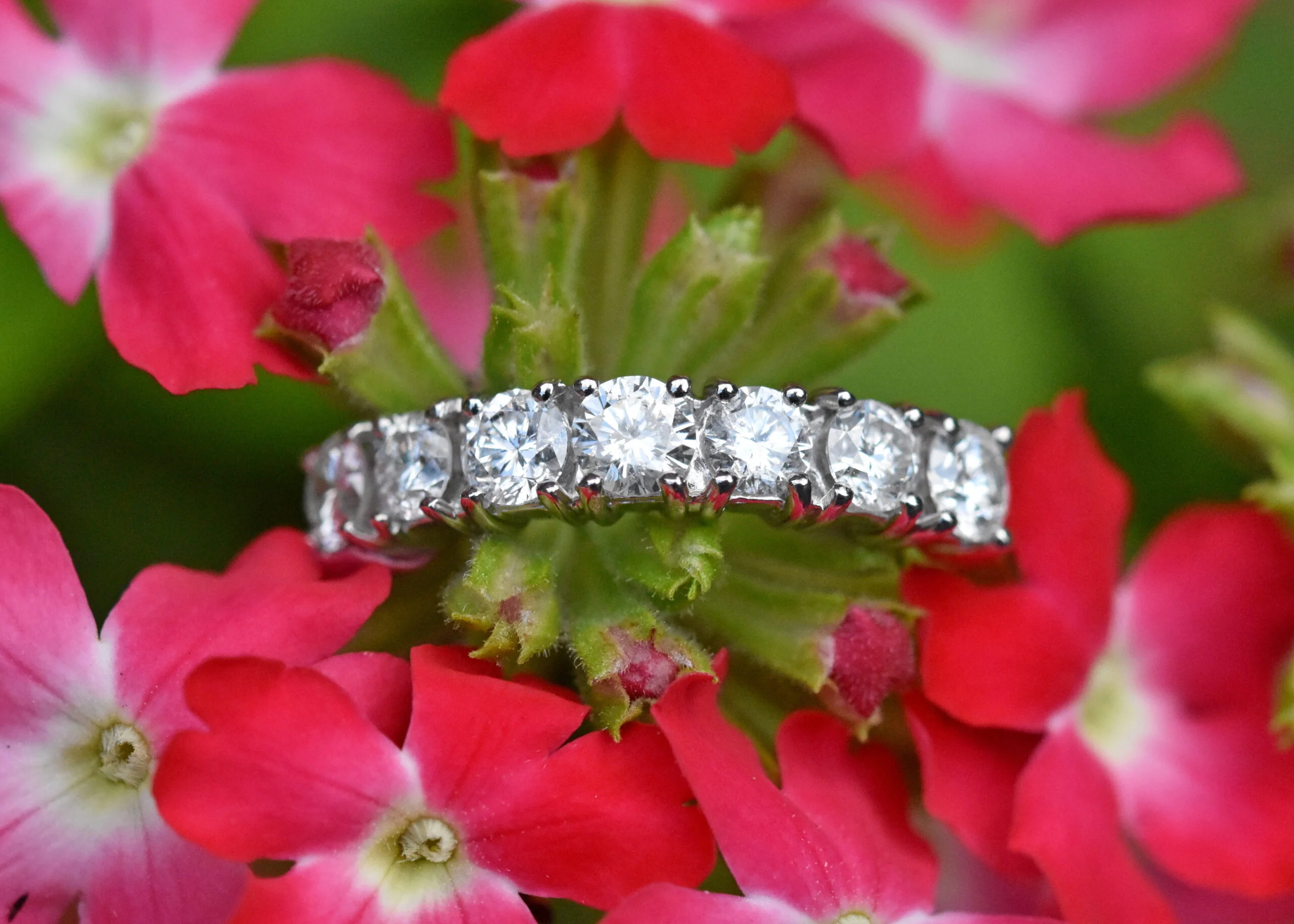 Diamond Set Half Hoop Ring - Image 4
