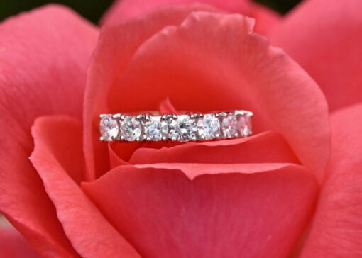 Diamond Set Half Hoop Ring - Image 2