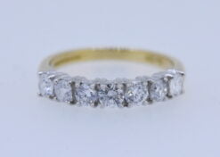 Diamond Set Half Hoop Ring