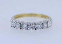 Diamond Set Half Hoop Ring