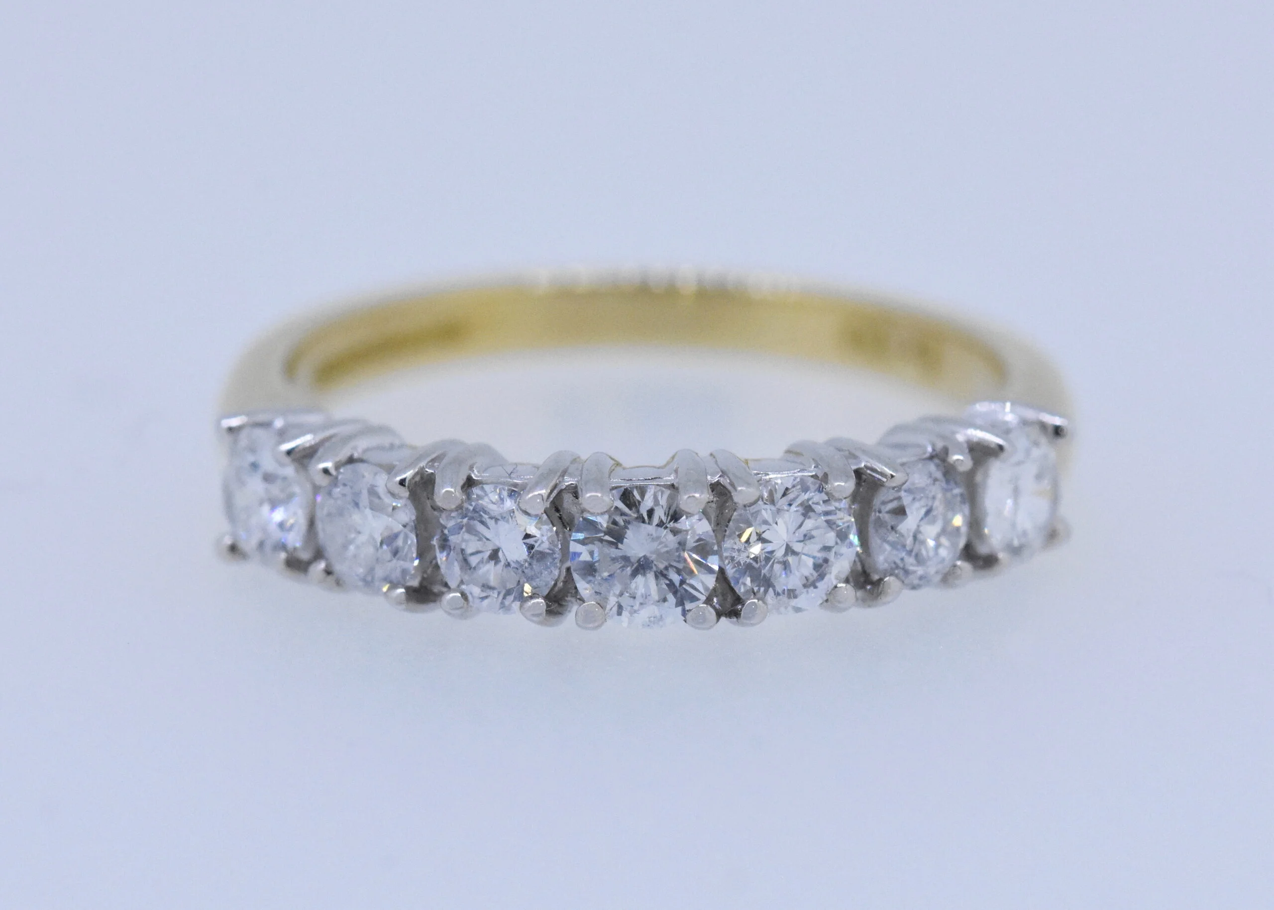 Diamond Set Half Hoop Ring