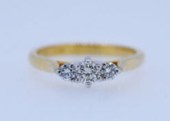 Diamond Set Three Stone Ring