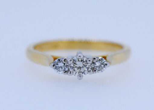 Diamond Set Three Stone Ring