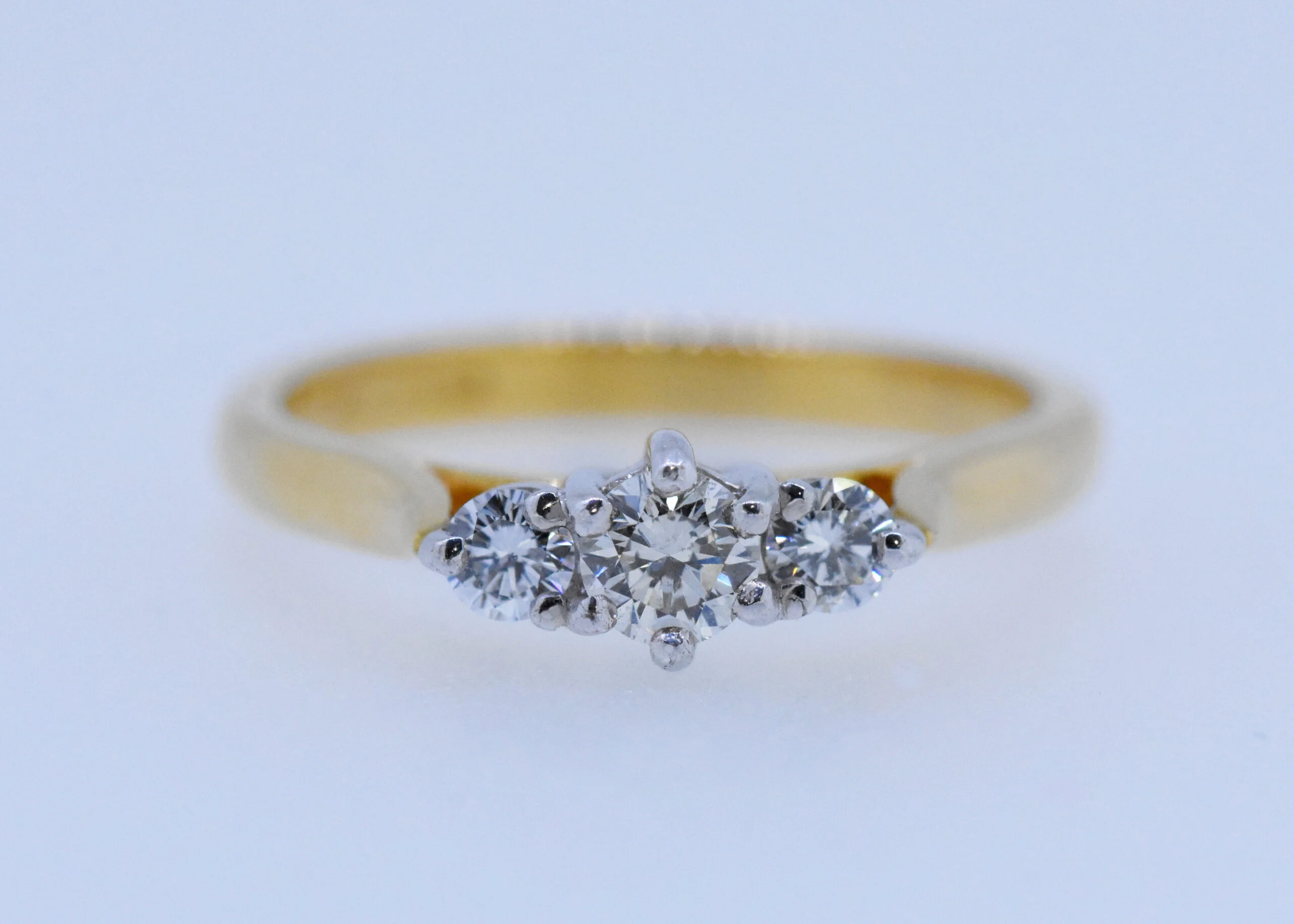 Diamond Set Three Stone Ring