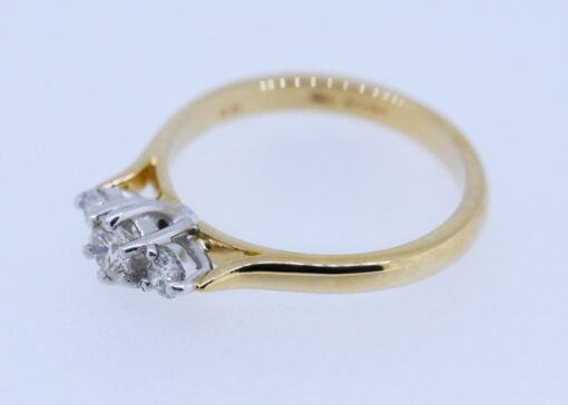 Diamond Set Three Stone Ring - Image 3