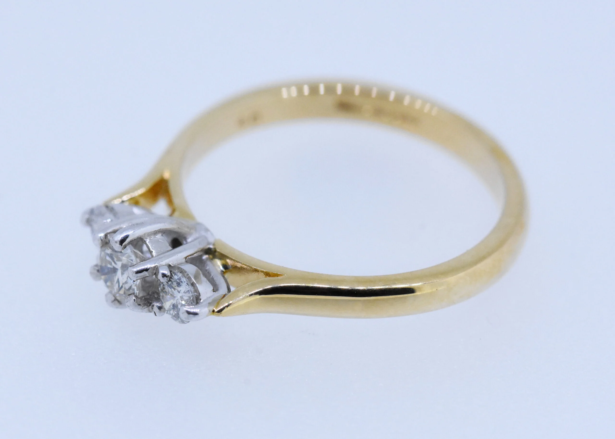 Diamond Set Three Stone Ring - Image 3