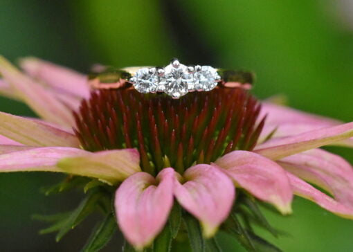 Diamond Set Three Stone Ring - Image 4