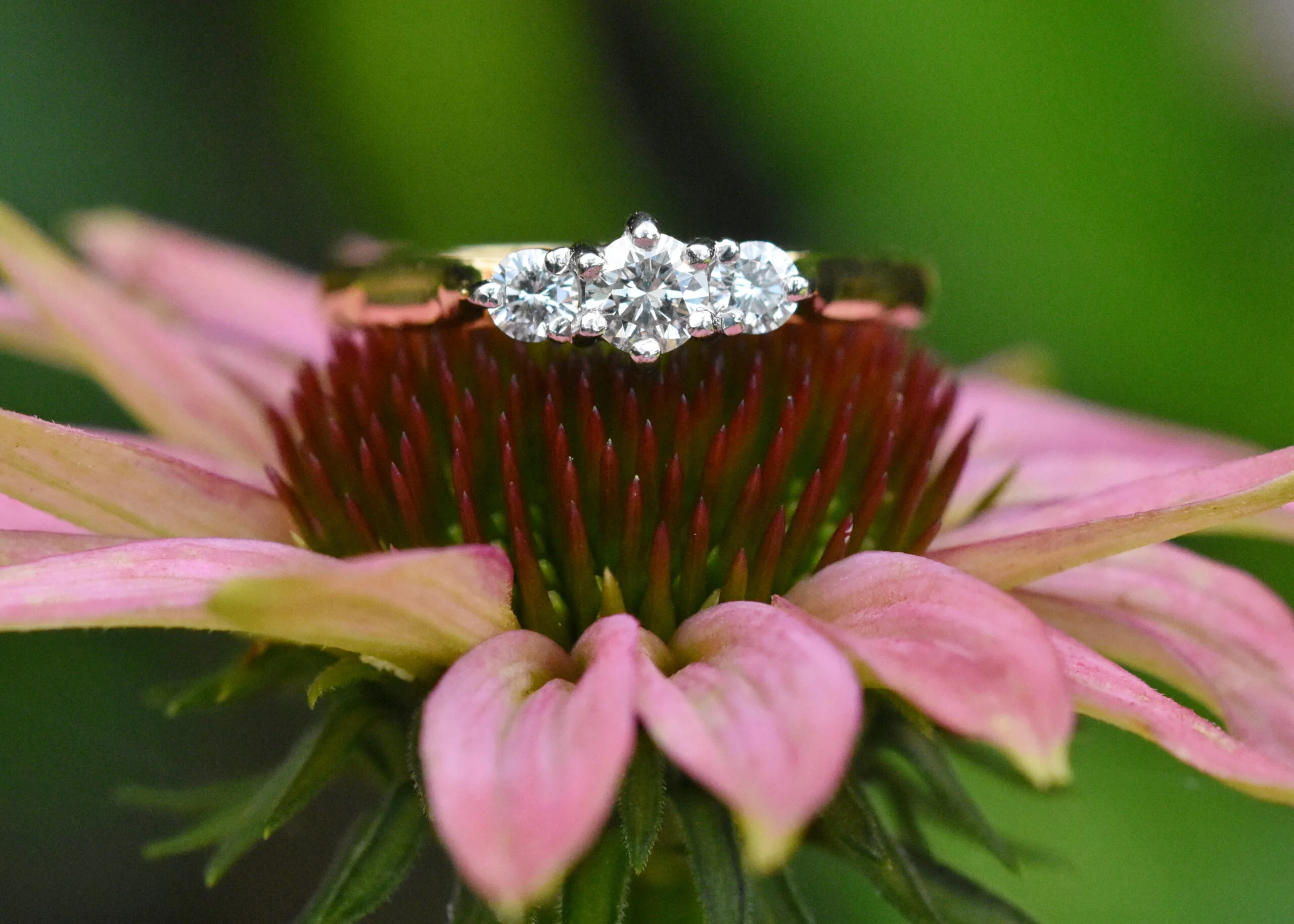Diamond Set Three Stone Ring - Image 4