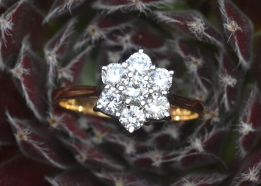Diamond Set Cluster Ring - Image 2
