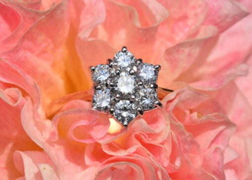 Diamond Set Cluster Ring - Image 3