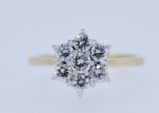 Diamond Set Cluster Ring