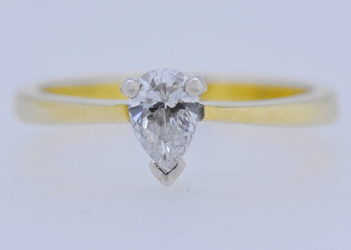 Pear Cut Single Stone Diamond Ring