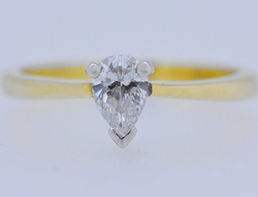 Pear Cut Single Stone Diamond Ring