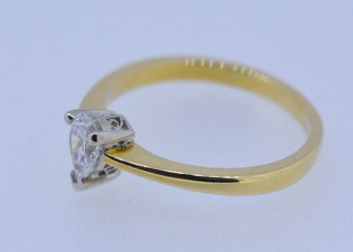 Pear Cut Single Stone Diamond Ring - Image 3