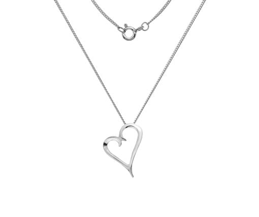 sterling silver heart necklace