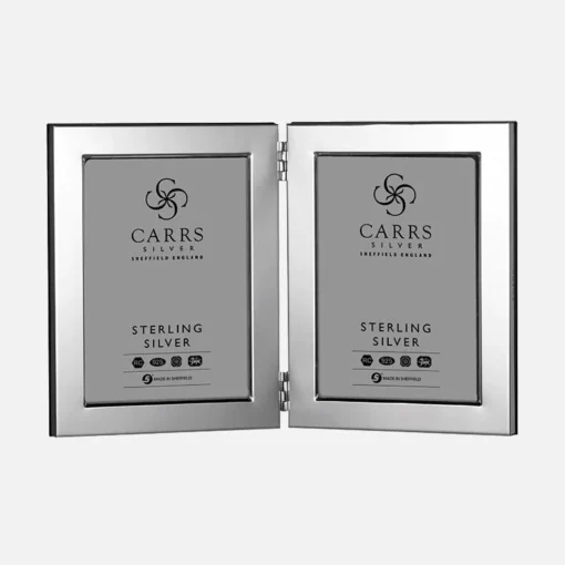 Sterling Silver Double 5 x 3.5 Photograph Frame - Carrs Silver
