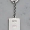 Sterling Silver Rectangular Key Ring with Feature Hallmark