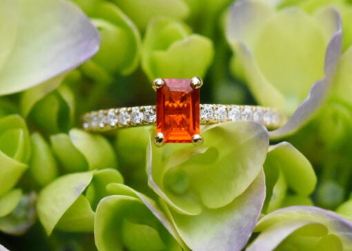 Fire Opal and Diamond 18ct Ring - Image 3