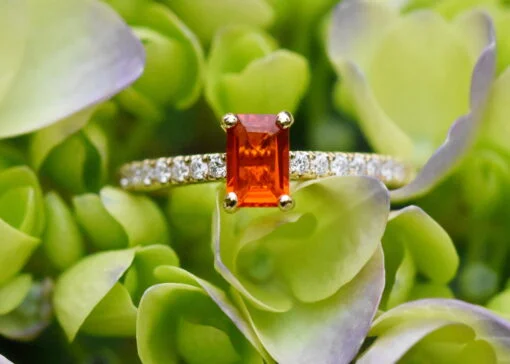 Fire Opal and Diamond 18ct Ring - Image 3