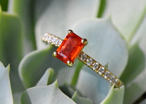 Fire Opal and Diamond 18ct Ring - Image 2