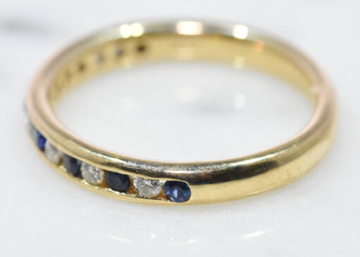 Sapphire and Diamond Half Eternity Ring - Image 5