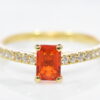 Fire Opal and Diamond 18ct Ring