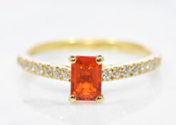 Fire Opal and Diamond 18ct Ring