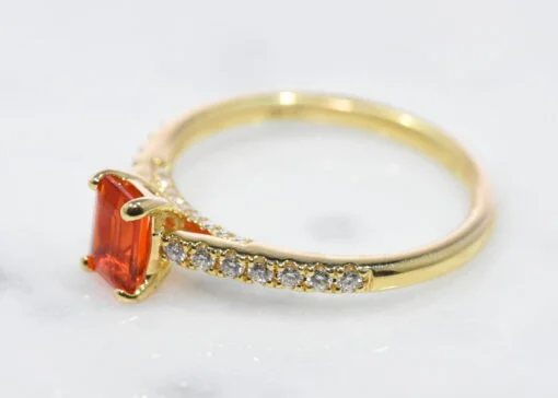 Fire Opal and Diamond 18ct Ring - Image 4