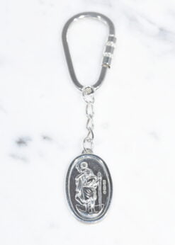 st christopher oval keyring